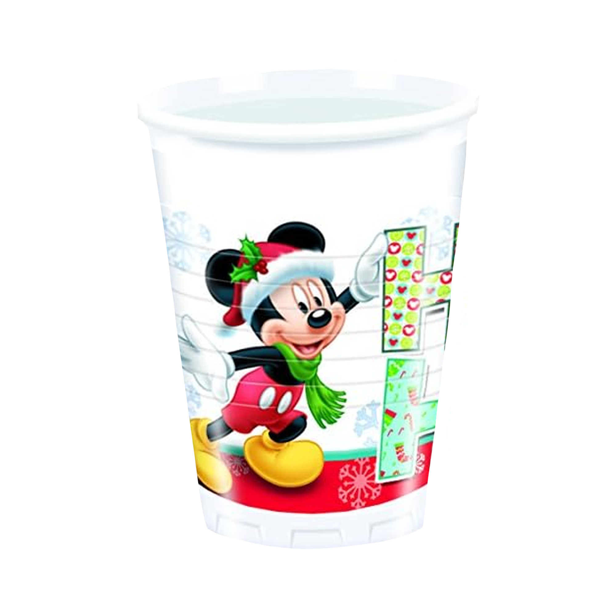 Disney Mickey Mouse Christmas 6.7floz Party Cup (Pack of 8)